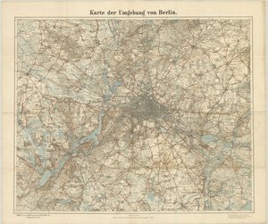 Mappa dei dintorni di Berlino da Unknown